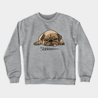 Shhh French Bulldog Puppy Napping Crewneck Sweatshirt